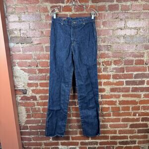 Vintage Landlubber Jeans Womens 30x36 High Rise Straight Denim Talon Zip 70s
